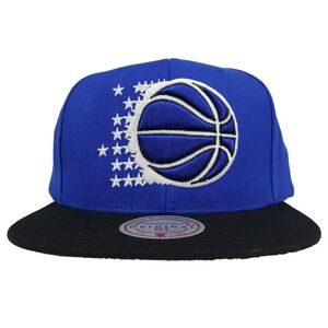Orlando Magic Mitchell & Ness‎ NBA Snapback Hat Cap 3D Logo Blue Black NWT